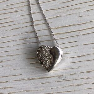 Heart pendant with 18 inch sterling silver chain.